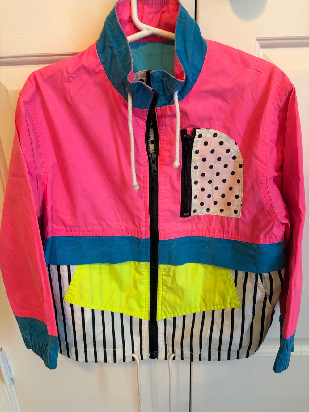 Colorful Lined Windbreaker
